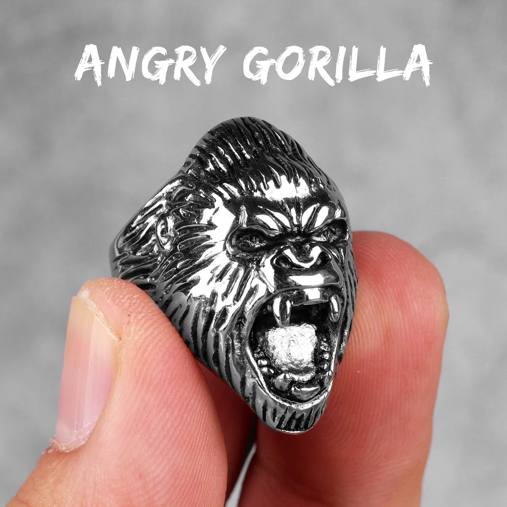Gorilla Monkey Ring — Stainless Steel