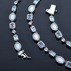 Gold Iced Out Chain Necklace Gemstone CZ 6MM