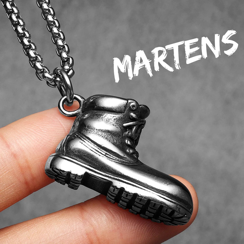 Martin Boots Men Necklaces With Pendant Stainless Steel New In Jewelry For Male Women Punk Hip Hop Accessories Gifts