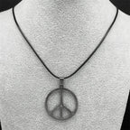 Steel Pendant Punk Peace Symbol Vintage Antique