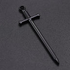 7pc Religious Belief Cross Treasure Sword Gold/Silver Color Pendant High Quality Stainless Steel Wing Amulet Diy Necklace Making