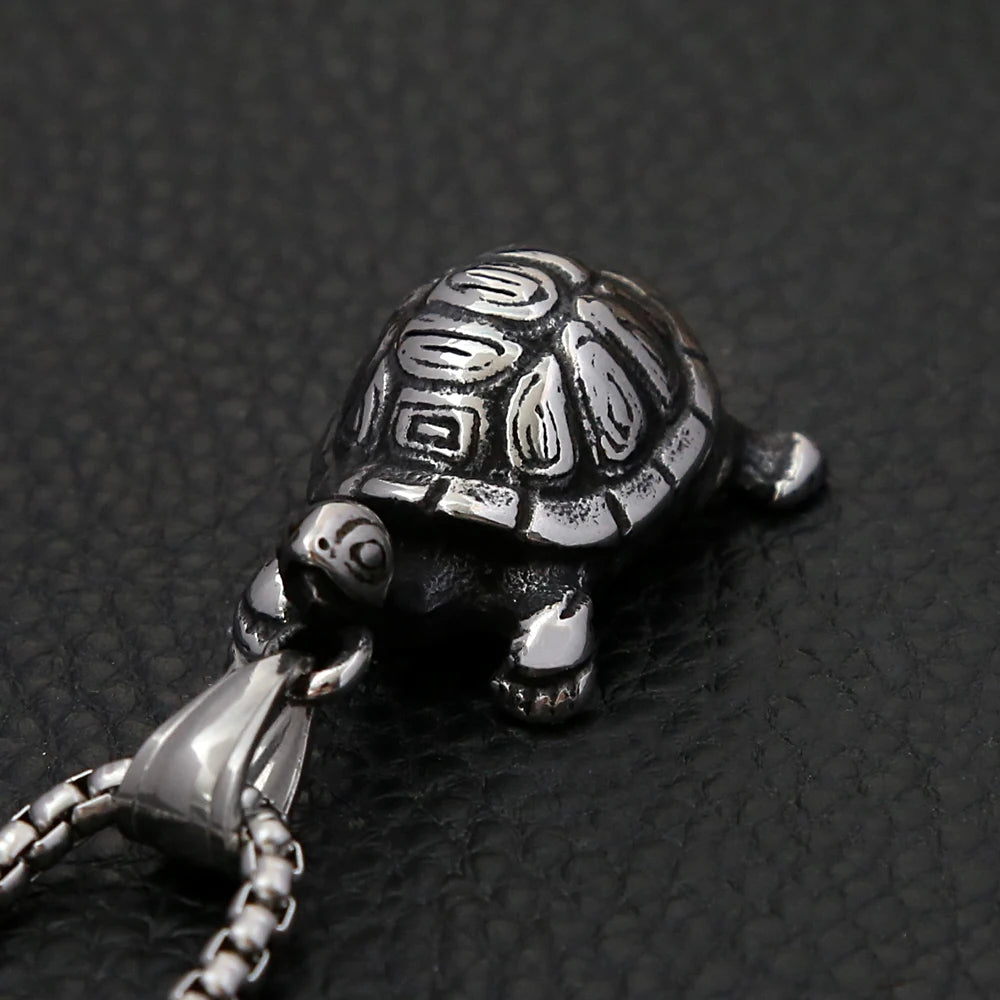 Turtle Pendant — Stainless Steel
