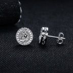 Iced Out Prayer Hand Earrings — 925 Silver