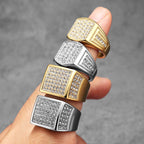 Gemstone Minimal Ring — Stainless Steel