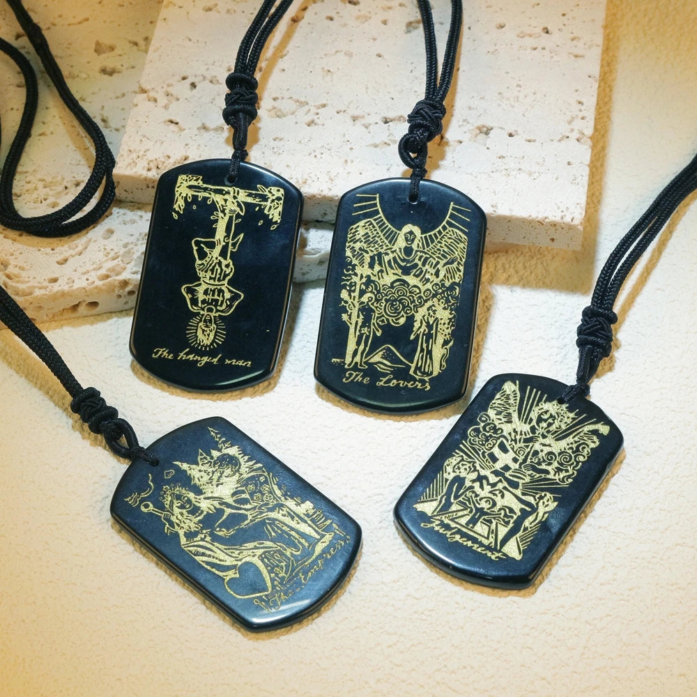 Tarot Black Pendant Necklace