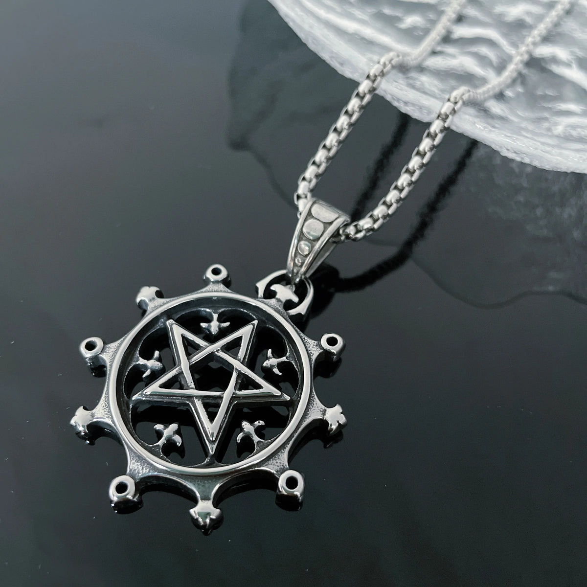 Pentagram Viking Amulet Pendant Necklace — Stainless Steel