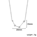 Unift Clear Zircon Zodiac Constellation Women Necklaces Star Sign Pisces Aries Taurus Pendant Fashion Horoscope Amulet Jewelry