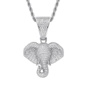 Gold Elephant Pendant Necklace Statement