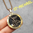 Arch Angel St.Michael Men Necklaces Stainless Steel Pendant Chain Powerful Amulet Vintage Cool Women Jewelry Gifts