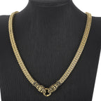 8MM Curb Link Chain Men's Neck Necklaces for Men Gothic Stainless Steel Snake Style Male Man Necklace 60CM Long Viking
