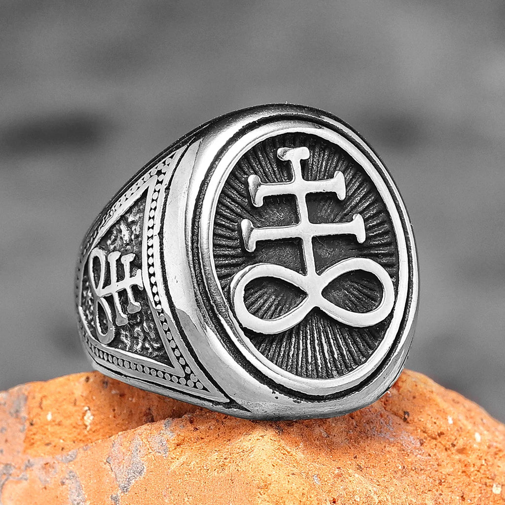 Lucifer Satan Signet Ring — Stainless Steel