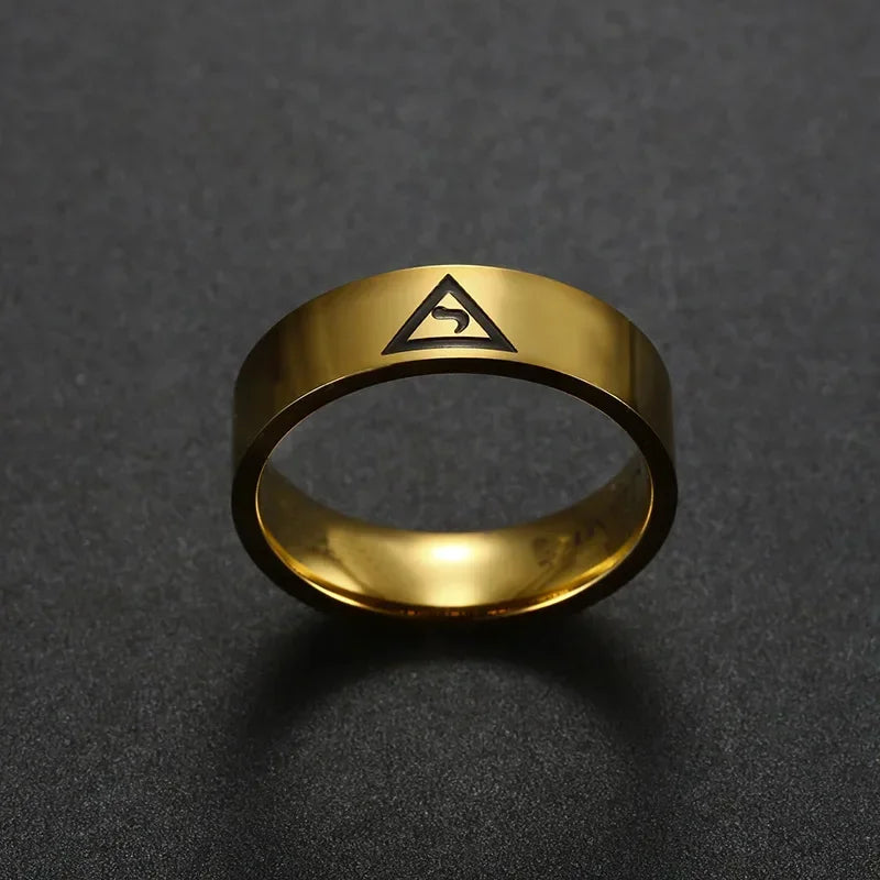 Minimalist All-Seeing Eye Ring — Stainless Steel