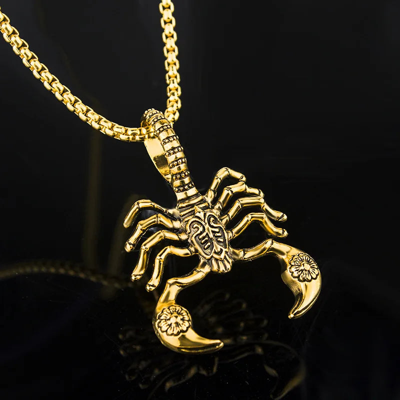 Scorpion Pendant Necklace Stainless Steel