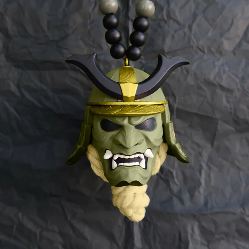 Samurai-Kabuto Helmet Hannya Japanese Oni Car Rear View Mirror Charm Japanese Ghosts Hanging Ornament Personalized Pendant
