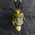 Samurai-Kabuto Helmet Hannya Japanese Oni Car Rear View Mirror Charm Japanese Ghosts Hanging Ornament Personalized Pendant