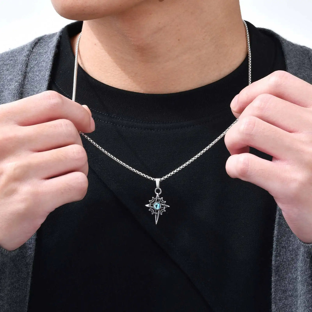 Moonstone Viking Knot Pendant — Stainless