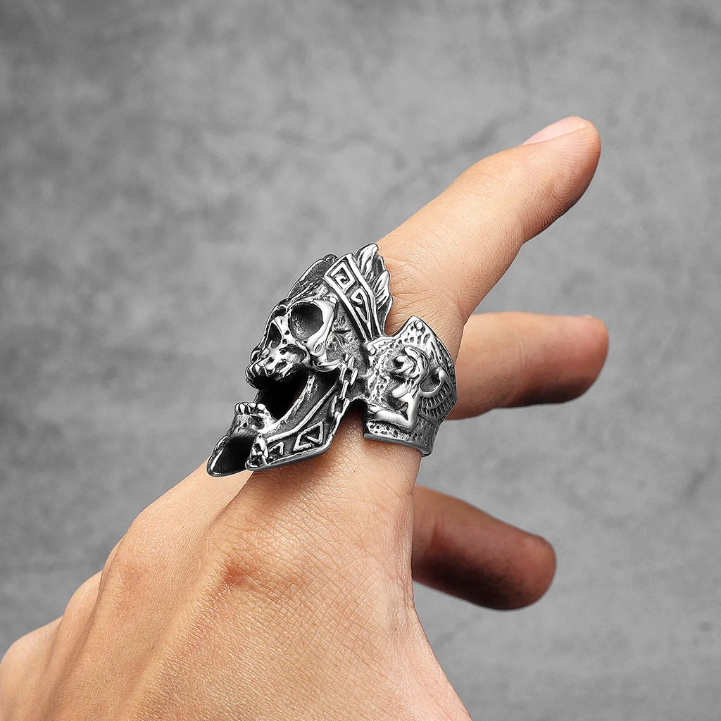 Horror Scream Skull Ring — Stainless Steel