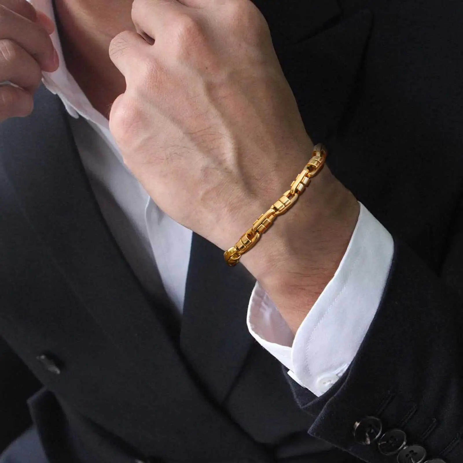 Gold Handmade Chain Bracelet — Stainless Steel