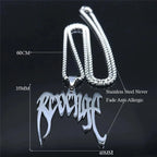 Spiked Choker Silver Pendant Necklace — Stainless Steel