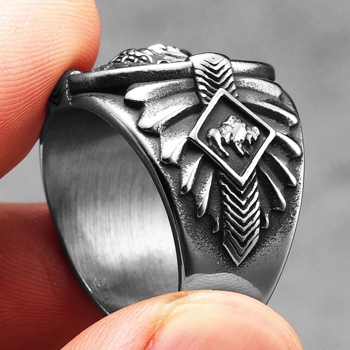 Punk Band Ring for Men and Women — Stainless Steel
