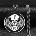 Eye of Horus Ankh Pendant — Stainless