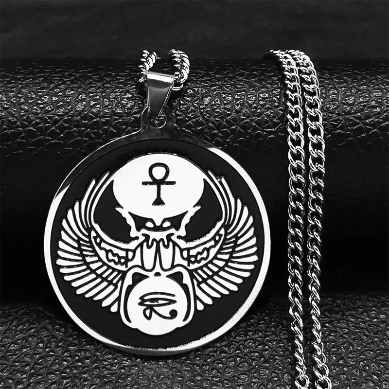 Eye of Horus Ankh Pendant — Stainless