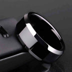 New Fashion Charm Jewelry Ring for Men Women Stainless Steel Black Rings Wedding Engagement Band Quality Matte Male