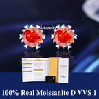 Moissanite Studs Earrings Pass Diamond tester Pen For Men Women 18K Platinum Plated Bride Wedding Gemstone 925 Silver Earrings