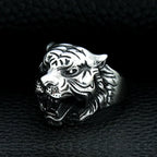 Detailed Domineering Tiger Ring For Men Stainless Steel Animal Biker Ring Cool Male Gothic Punk Animal Rings Jewelry