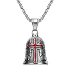 Norse Gods Odin Celtic Knot Motorcycle Bell Necklace Men's Punk Riding Rock Lucky Exorcism Amulet Jewelry