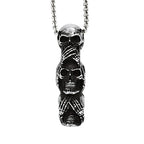 Gothic Skull Steel Pendant Vintage Unique Punk