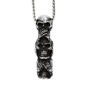 Gothic Skull Steel Pendant Vintage Unique Punk