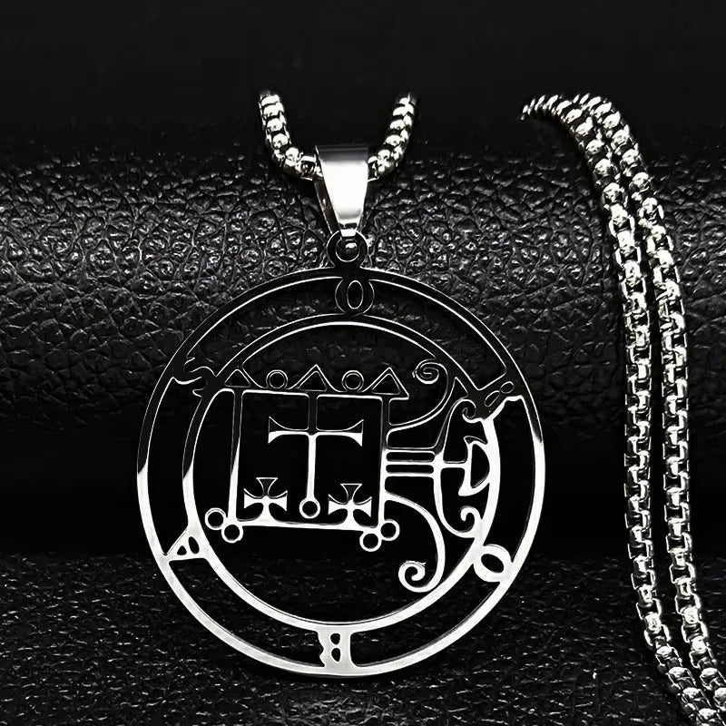Goetia Seal Satan Pendant Necklace — Stainless Steel