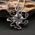 High Quality Punk Stainless Steel Big Octopus Pendant Necklace For Men Classic Deep Sea Animal Necklaces Fashion Jewelry Gifts