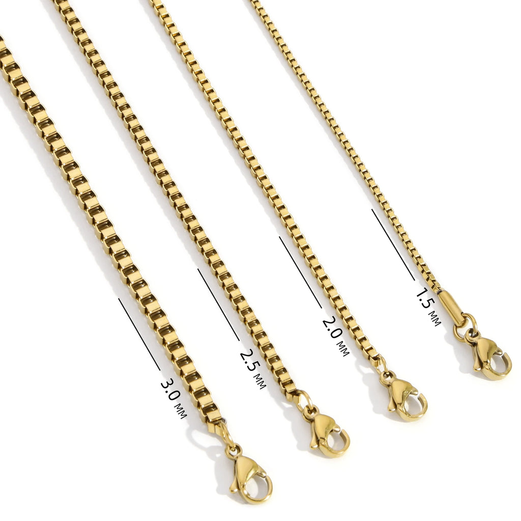 Box Chain Necklace — Stainless Steel 3mm