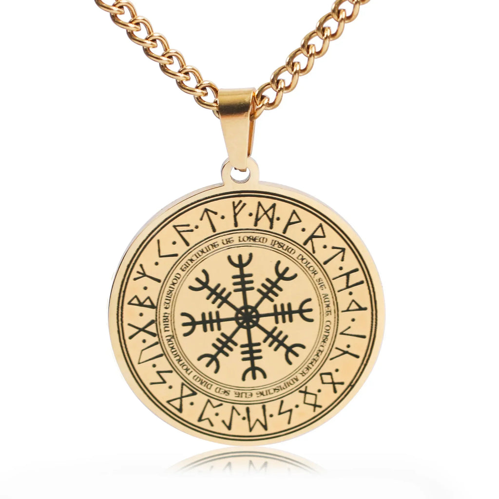 Quality Fashionable Medal Necklace Pendant Pirate Ship Compass Personality Men's Necklace Pendant Hip Hop Jewelry Trend