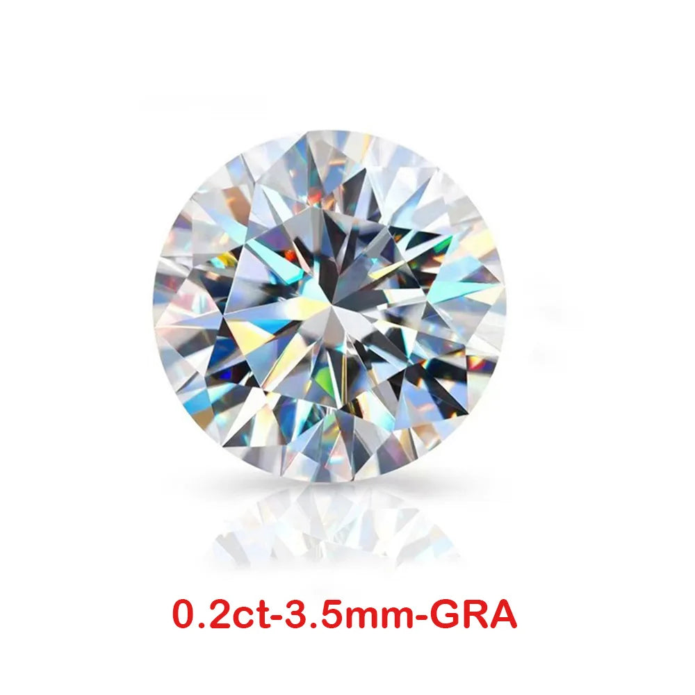 VVS1 Moissanite Loose Stones D Color 0.7-10MM