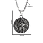 Spartan Warrior Stainless Steel Pendant Necklace