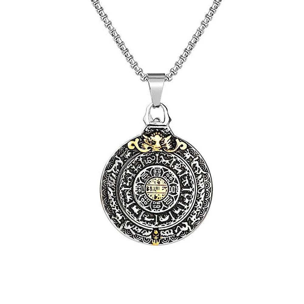 Bagua Pendant Necklace — Stainless Steel
