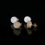 Iced Out Dollar Sign Stud Earrings Stainless Steel