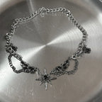 Punk Stainless Steel Star Geometry Pendant necklace for Men Hip Hop Elements Jewelry
