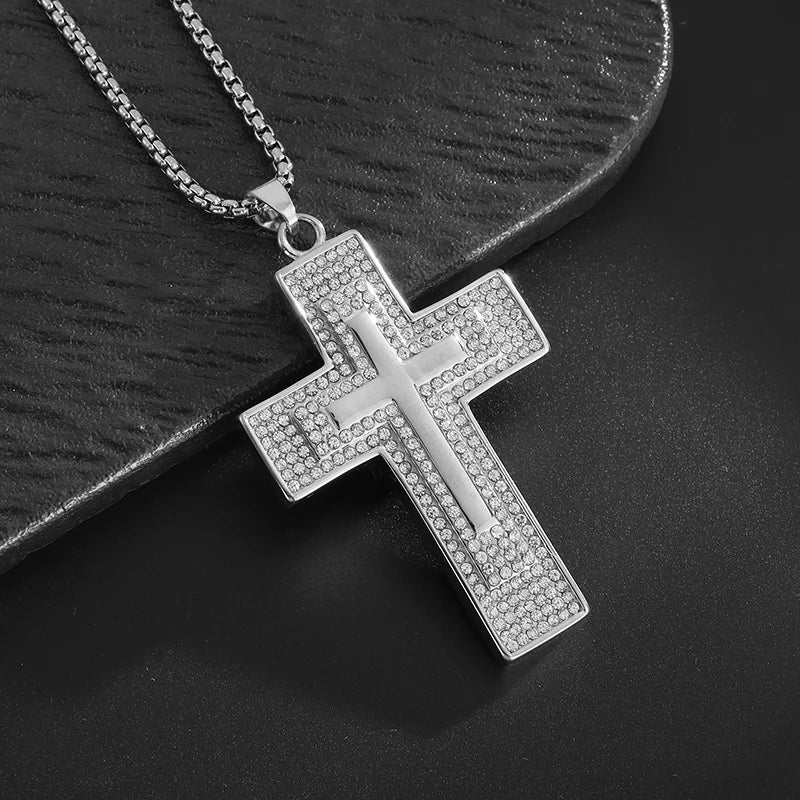 Hip Hop Rock Rapper Blessing Alphabet Pendant Necklace for Personality Men Fashion Street Trend Jewelry Accessories Gift
