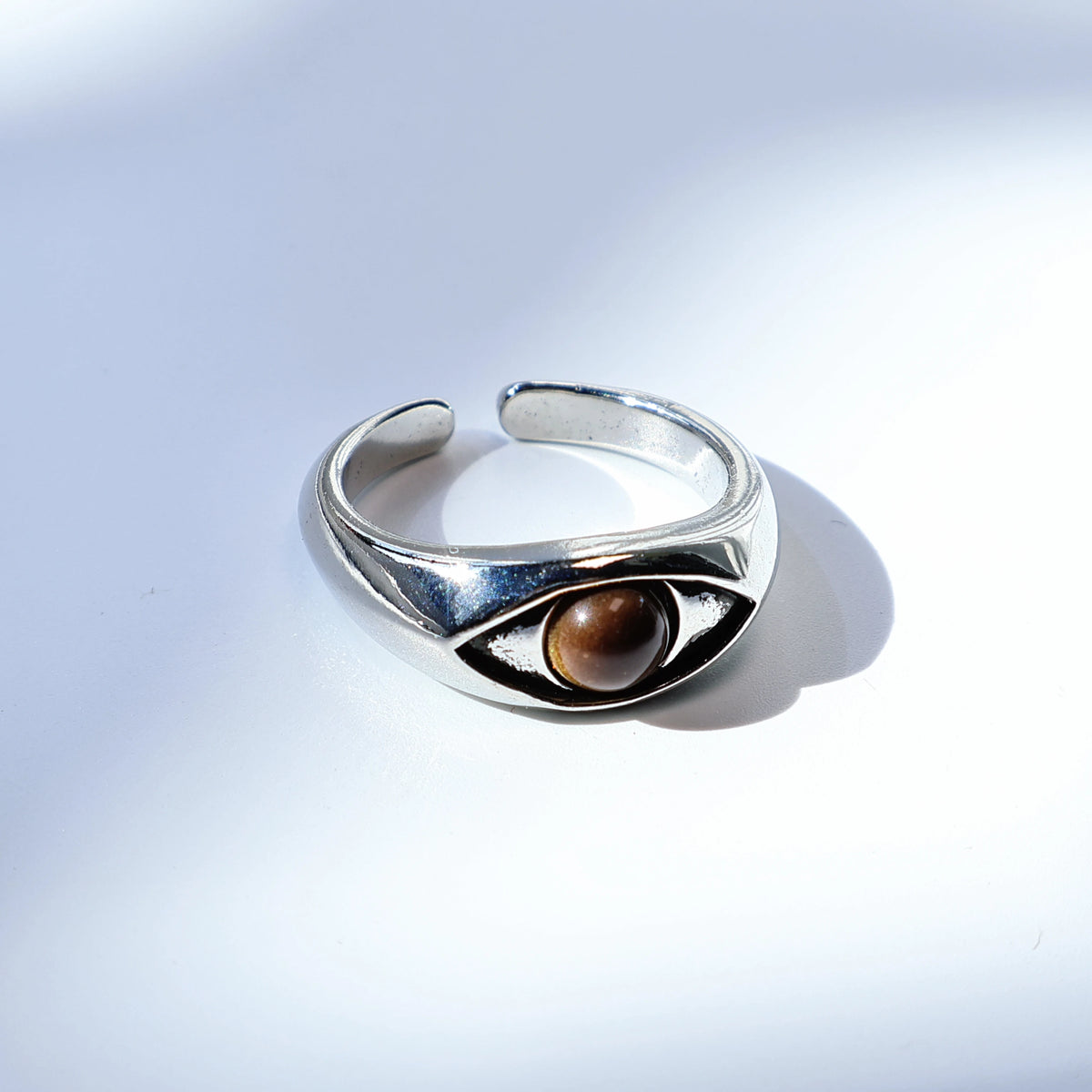 Retro "Horus Eye" Adjustable Open Ring For Men Women Copper Gothic Punk Edgy Jewelry Indie Accessories Niche Gift
