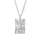 Dawapara Vintage Tarot Card Necklace The Major Arcana Pagan Astrology Talisman Pendants Necklace Stainless Steel Jewelry