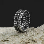 Stainless Steel Jewelry Dragon Scales Gothic Amulet Viking Rings For Men Women Norse Pagan Warrior Ring Symbolic Gift
