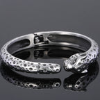 Men's 316l Stainless Steel Leopard Open Bangle Punk Gothic Animal Cuff Bracelet for Man Hip Hop Jewelry Cool Gifts for