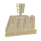 Iced Out Bling 5A CZ Letters ATM Addicted To Money Pendant Necklace 2 Colors Cubicz Zircon Men's HipHop 5mm Tennis Chain Jewelry