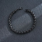 New Stylish Black Metal Chain Bracelets for Men Women Multiple Designs Punk Gothic 316L Stainless steel Jewelry Gift
