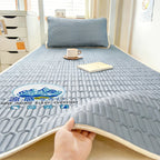 2026 New Summer Cooling Mattress Pad, Solid Color Latex & Ice Silk Mat Washable Foldable Bed Cover for Home Dorm Single