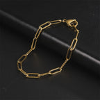 Paperclip Cable Chain Bracelet — Stainless Steel